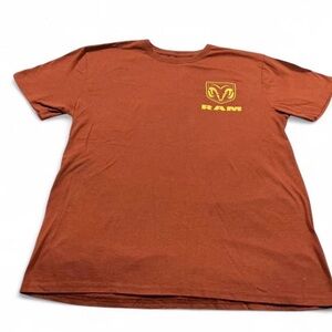 Rust Orange Dodge Ram Truck Graphic Men’s Tshirt Western Cowboy Graphic Sz Large